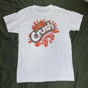 Crush Orange Graphic Tee - White